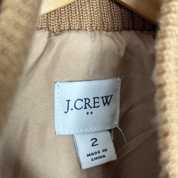 J.CREW Factory Wool Village Coat in Heather Acorn Tan Camel Sz 2 - Picture 6 of 8